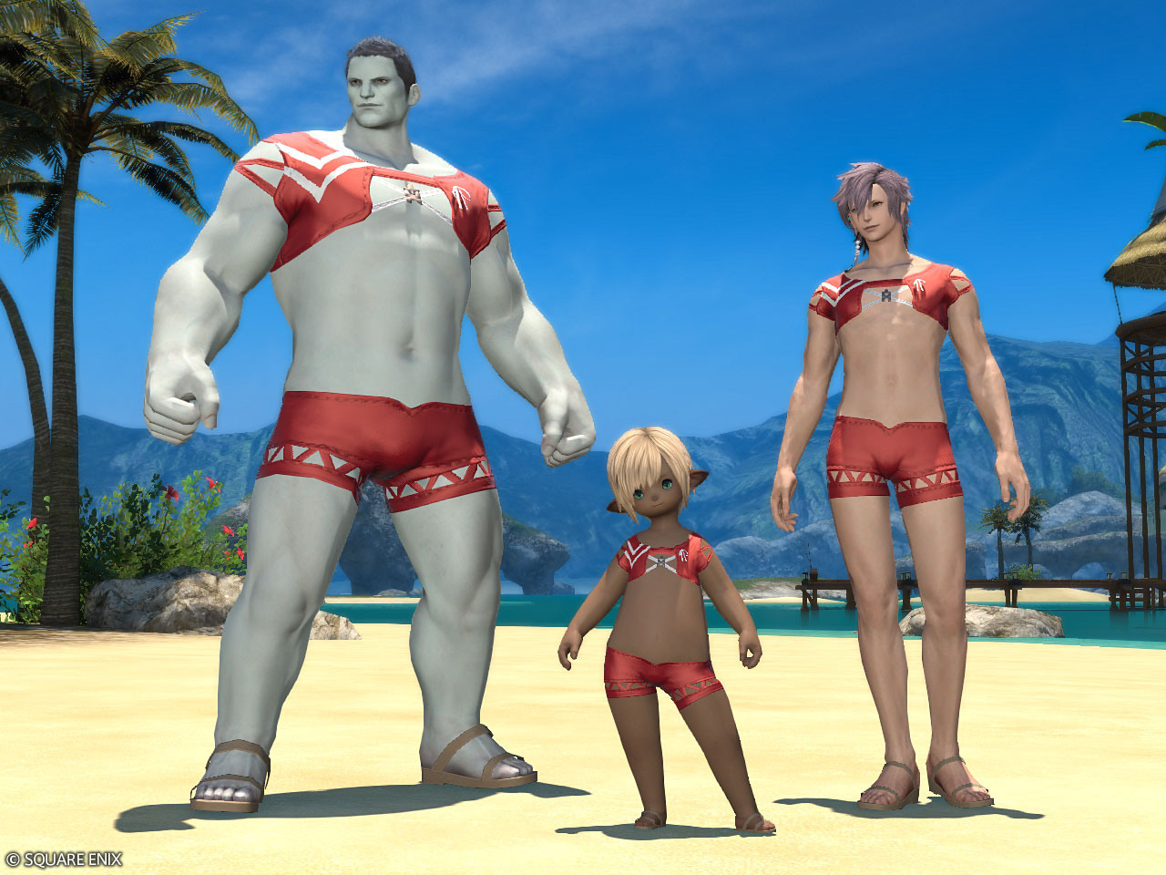 Men's Red Summer Set