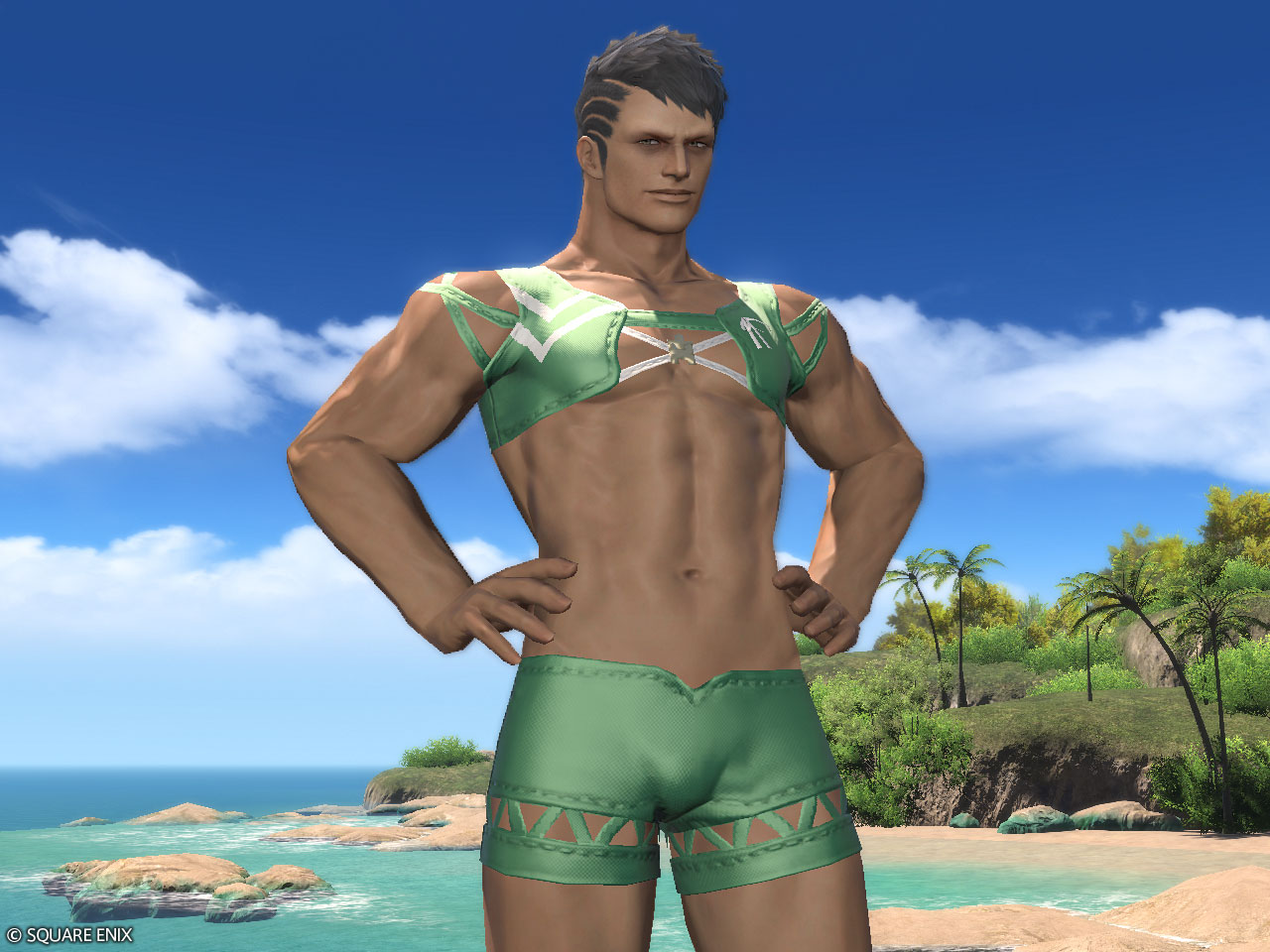 Men's Green Summer Set