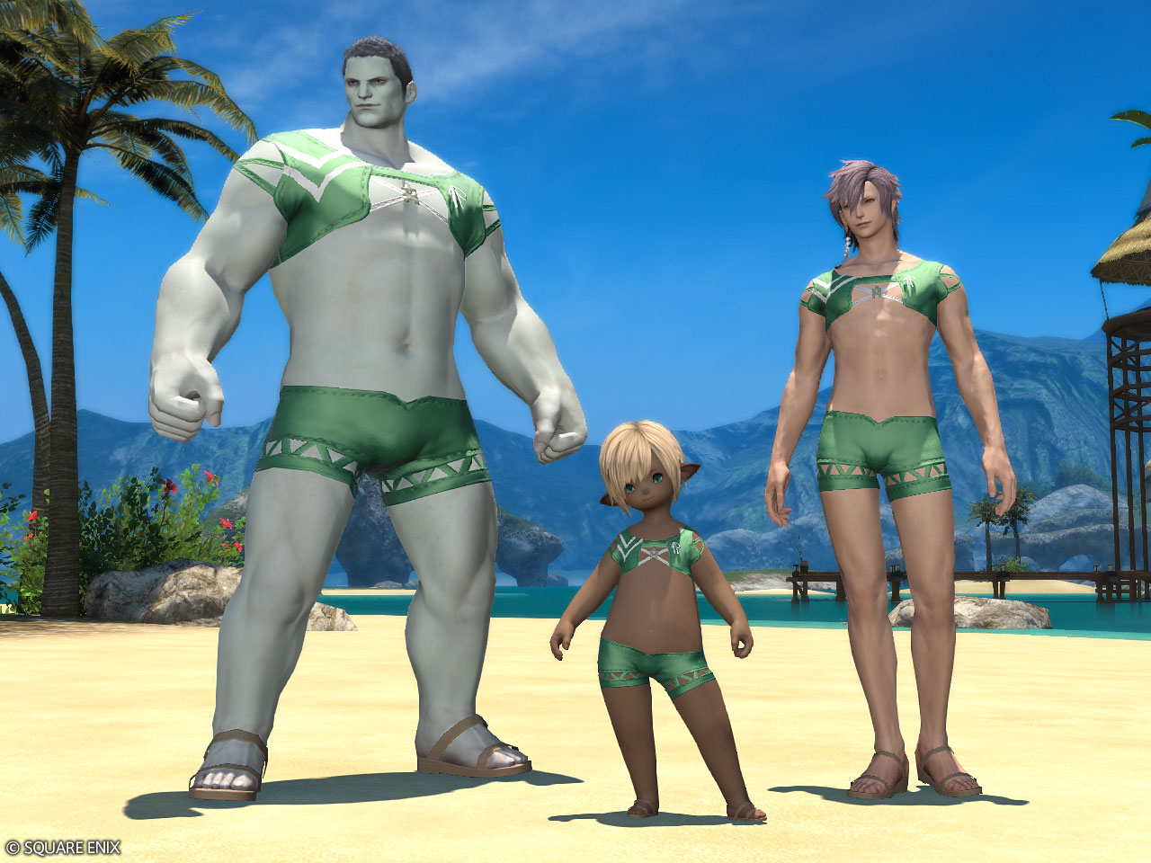 Men's Green Summer Set